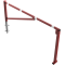 Swing barrier | for casting in concrete, hot-dip galvanized and red coated with white reflecting rings | clear width: 2500 mm | with Euro profile cylinder lock